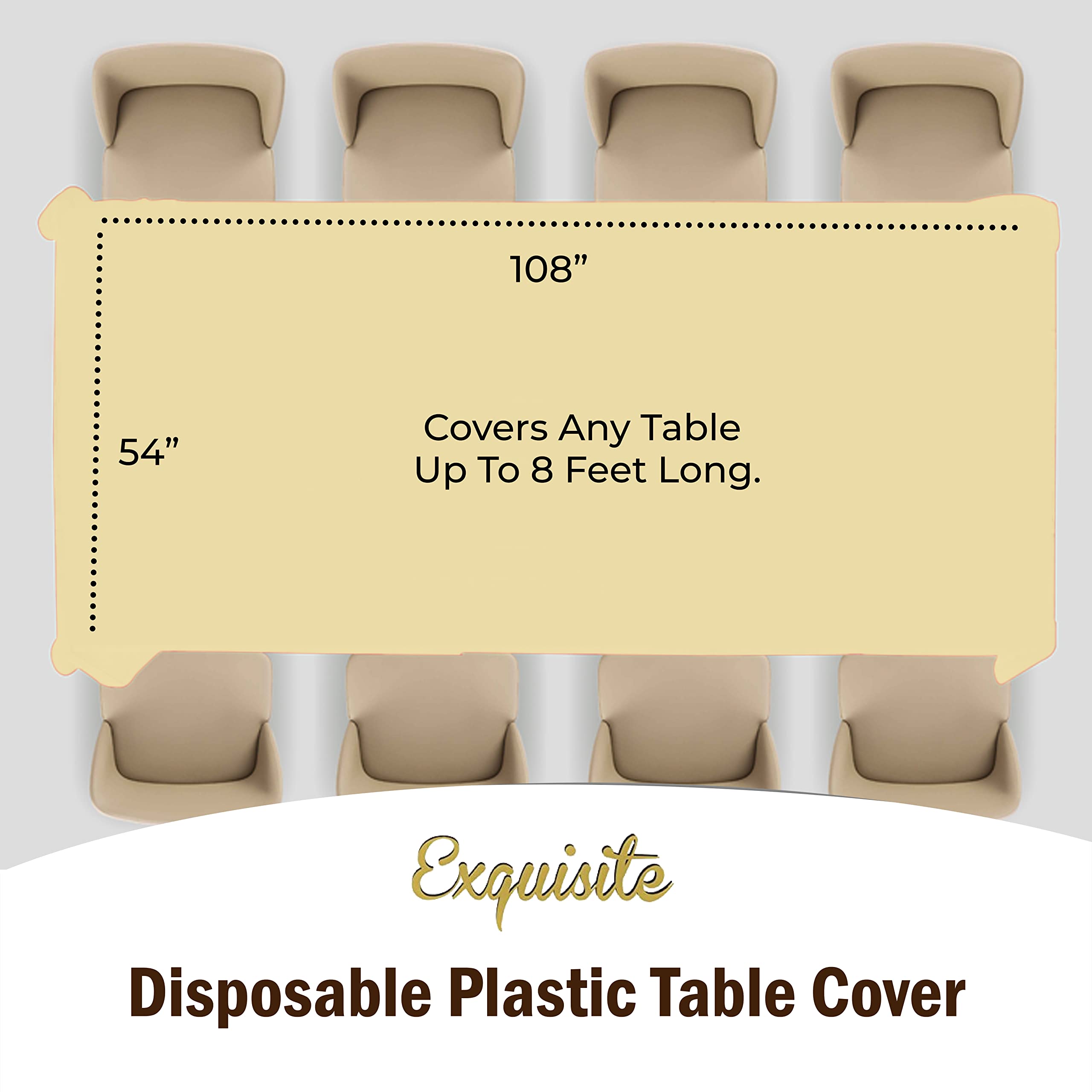 Light Yellow Table Cover | 12 Pack