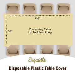 Light Yellow Plastic Table Covers | 48 Count