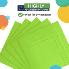 Lime Green Beverage Napkins | 3600 Pack