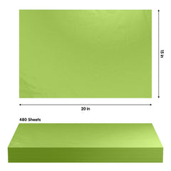 15 In. x 20 In. Lime Green Tissue Paper | 480 Sheets