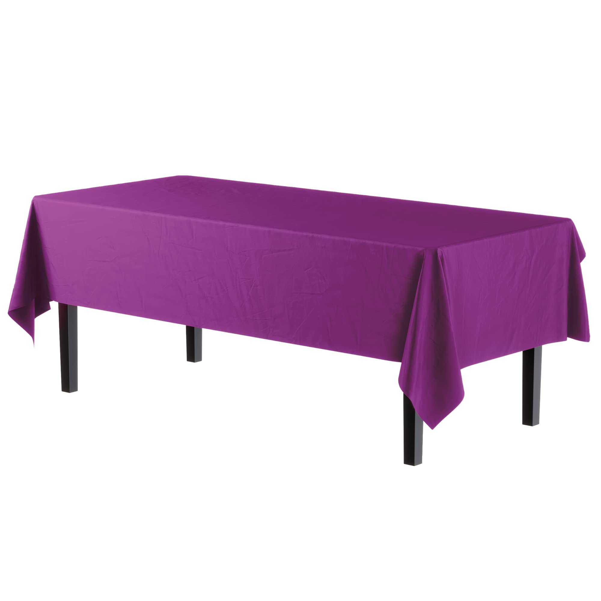 Magenta Plastic Table Covers | 48 Count