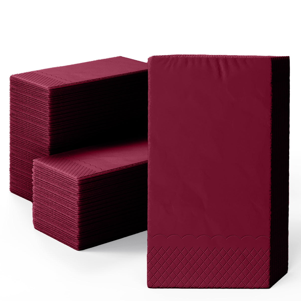 Burgundy Guest Towel Napkins | 80 Count