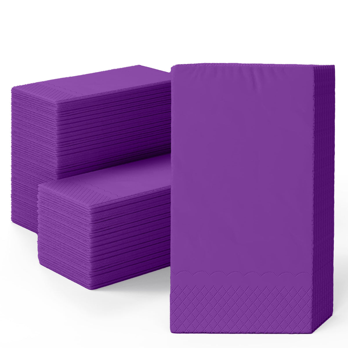 Purple Guest Towel Napkins | 80 Count