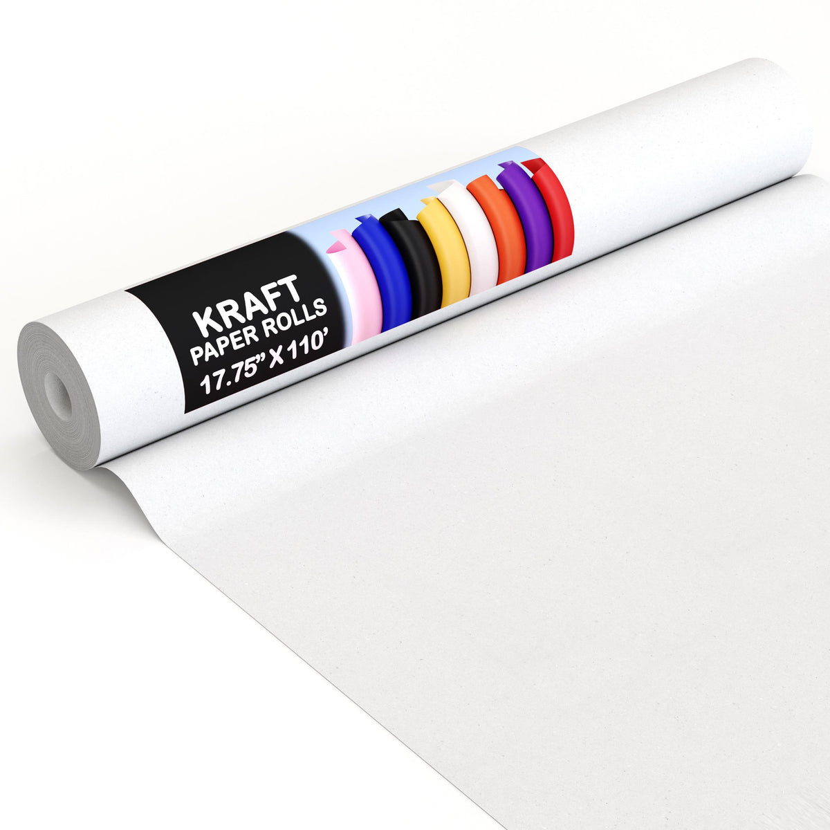 17.75 In. x 110 Ft. White Kraft Paper Roll