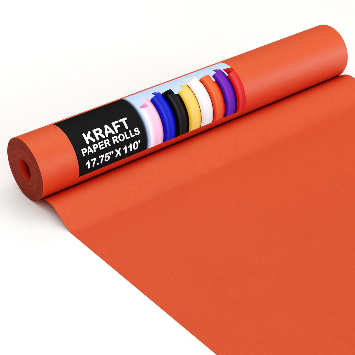 17.75 In. x 110 Ft. Orange Kraft Paper Roll