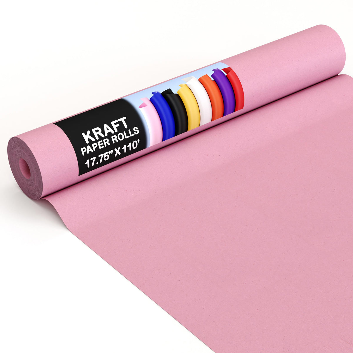 17.75 In. x 110 Ft. Pink Kraft Paper Roll