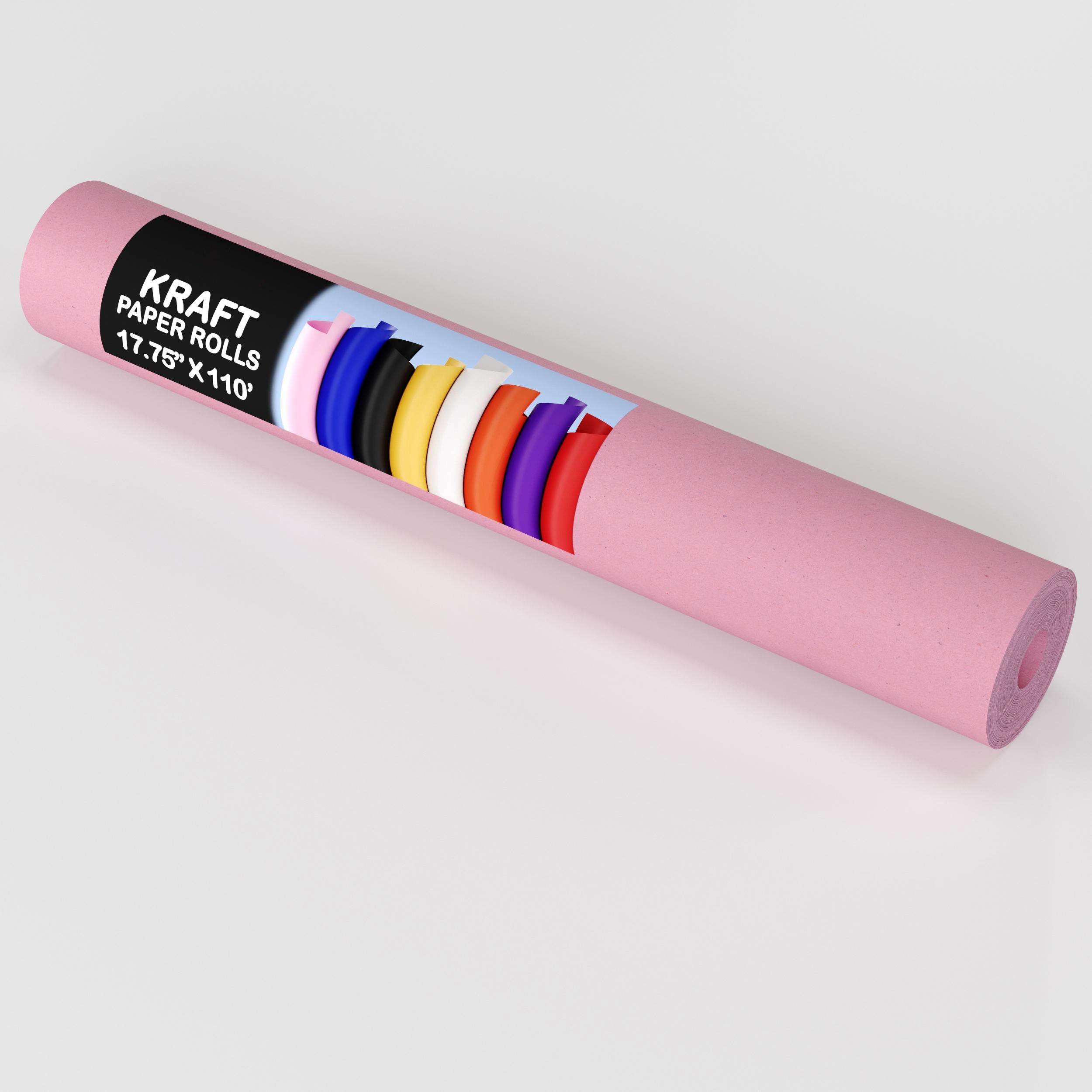 17.75 In. x 110 Ft. Pink Kraft Paper Roll