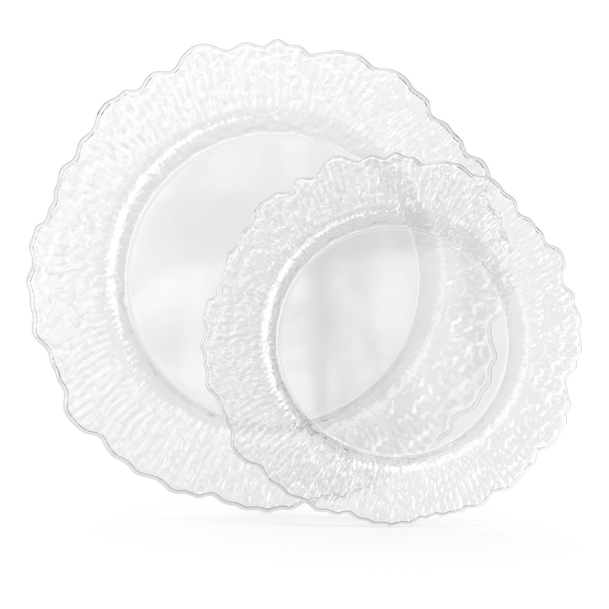 Clear Leaf Plate Combo | 90 10-inch + 90 7-inch