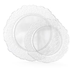 Clear Leaf Plate Combo | 90 10-inch + 90 7-inch