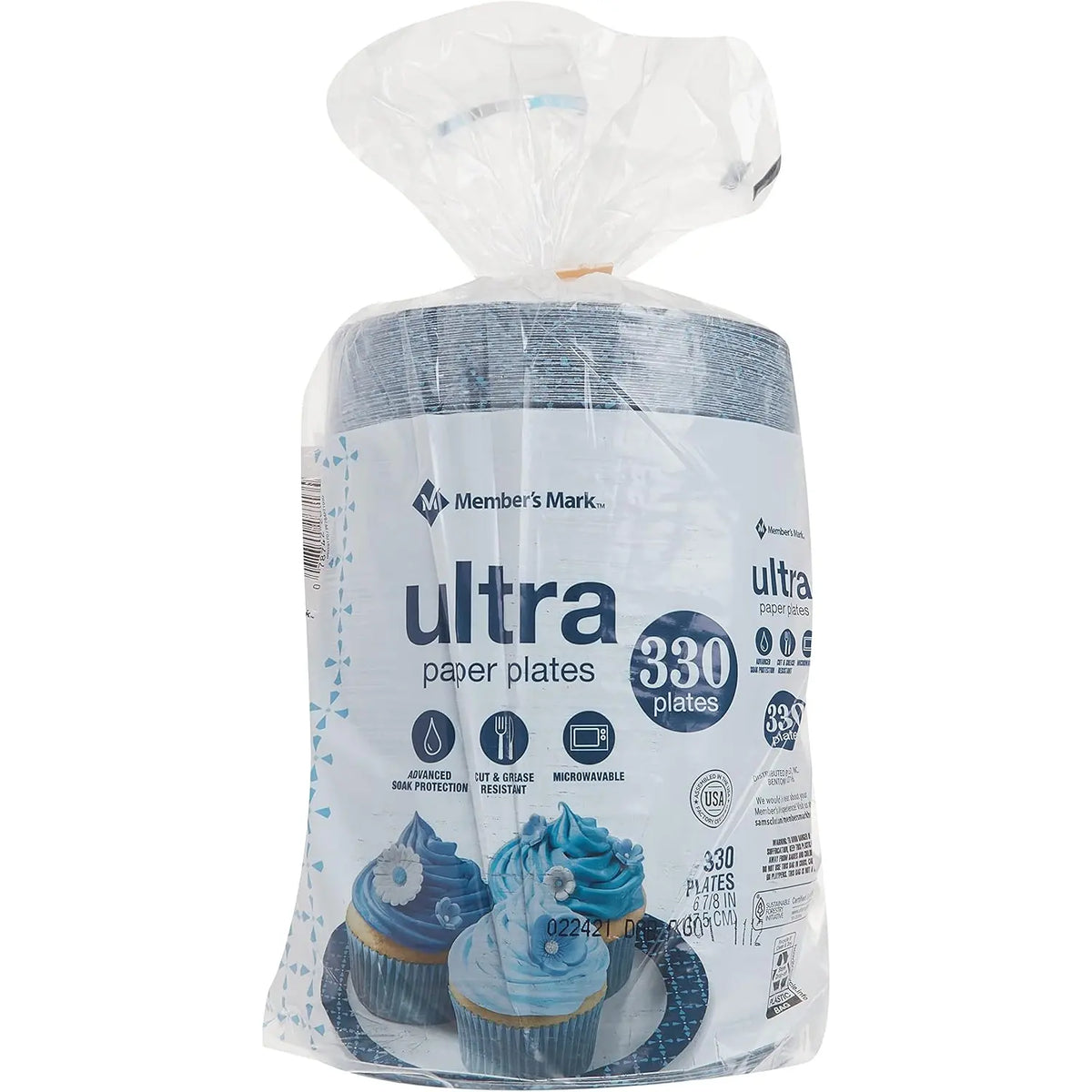 6.87" Members Mark Ultra Paper Plates | Bag of 330
