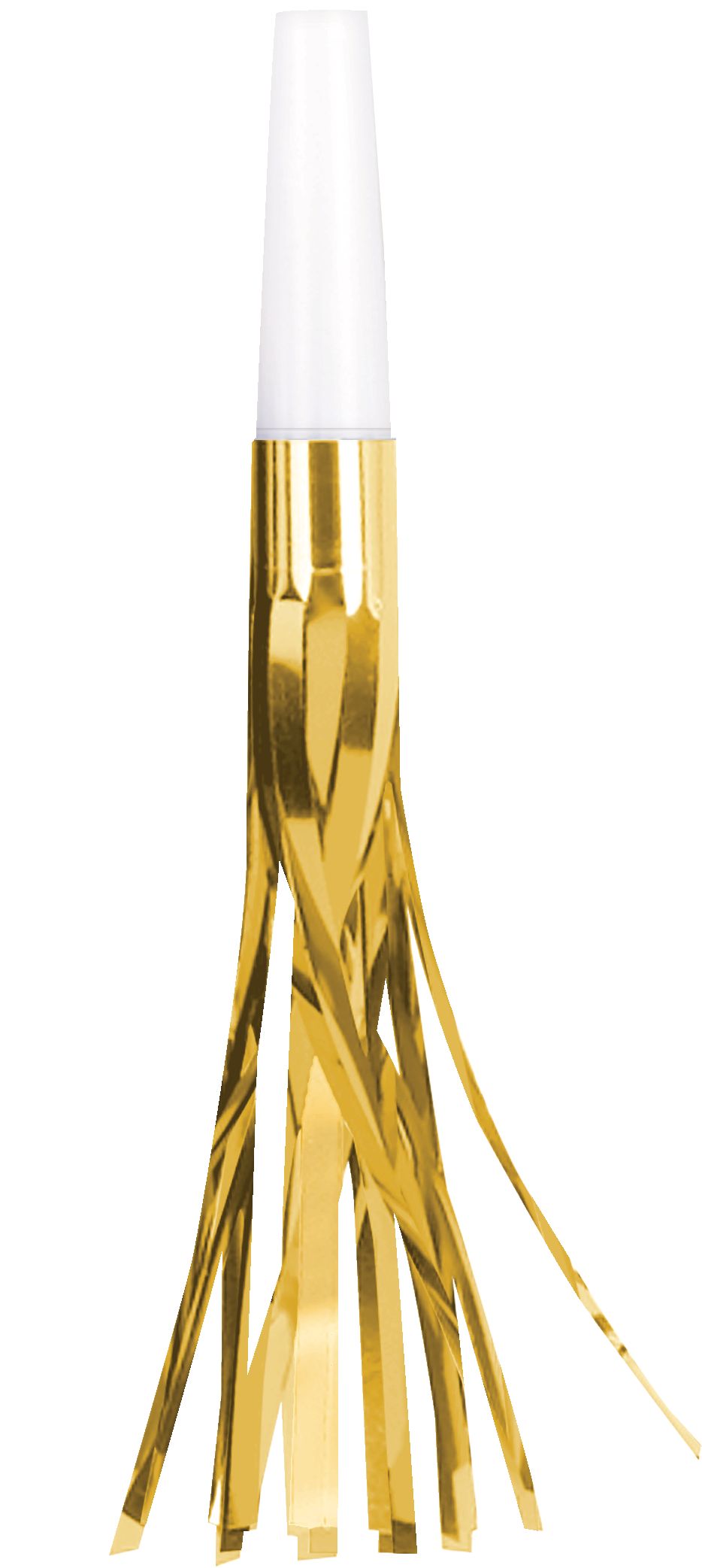 Metallic Fringe Blowout Noisemakers, Black/Gold/Silver, 8-ct - Pack of 12