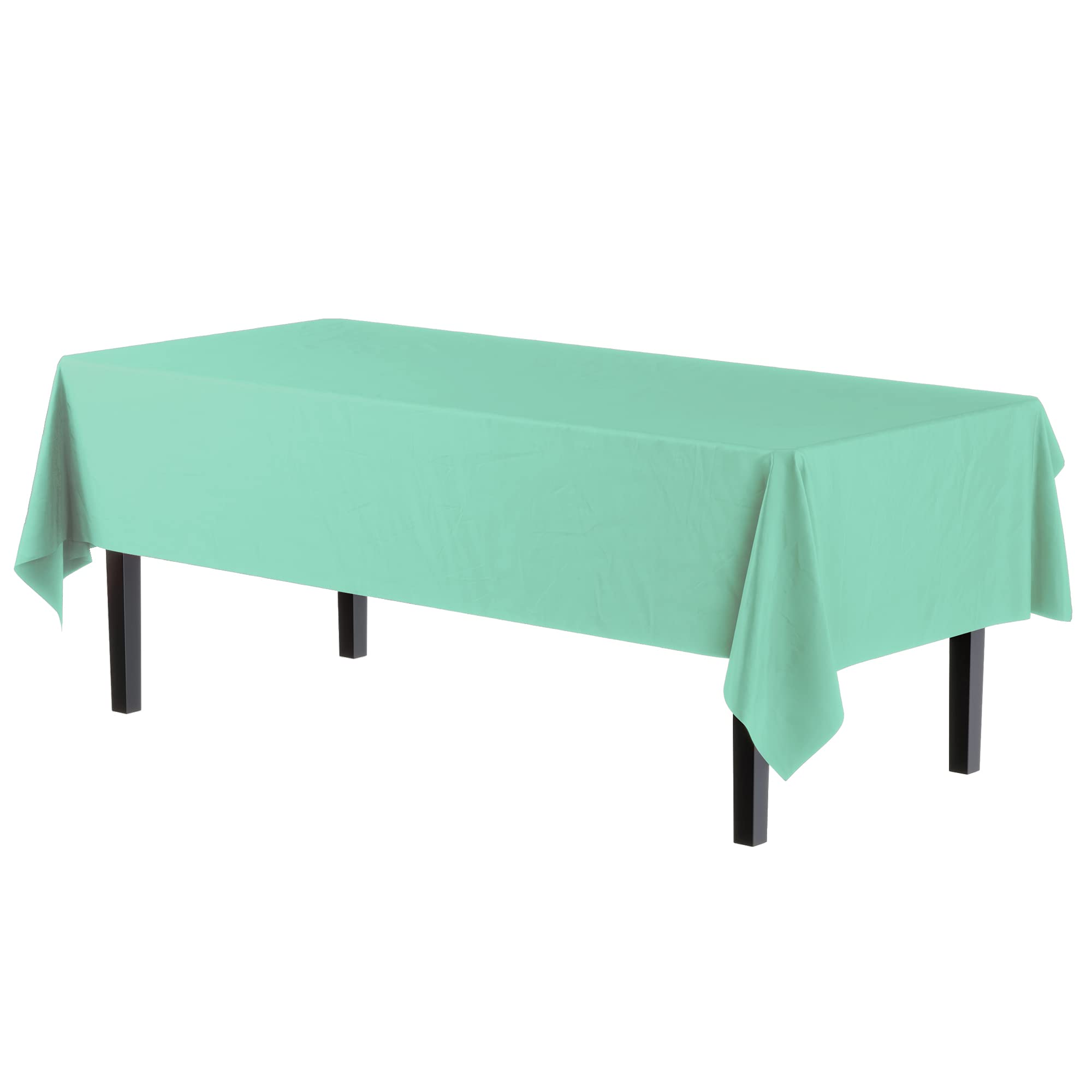 Mint Plastic Table Covers | 48 Count