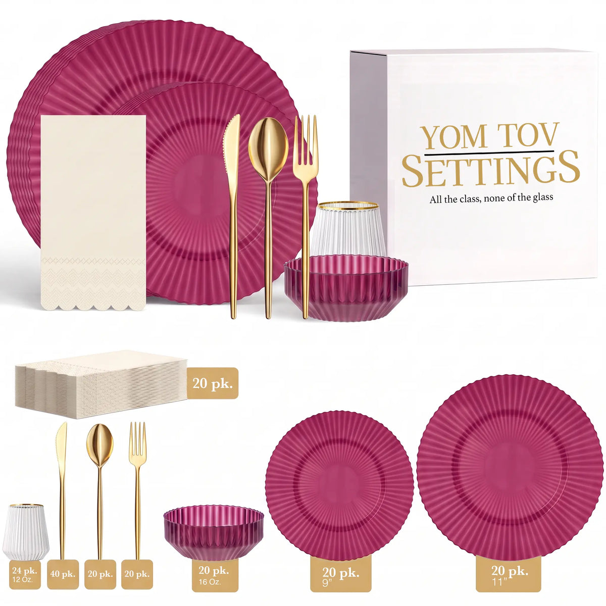 Service for 20 | Mulberry Gold | with Bowls & Cups