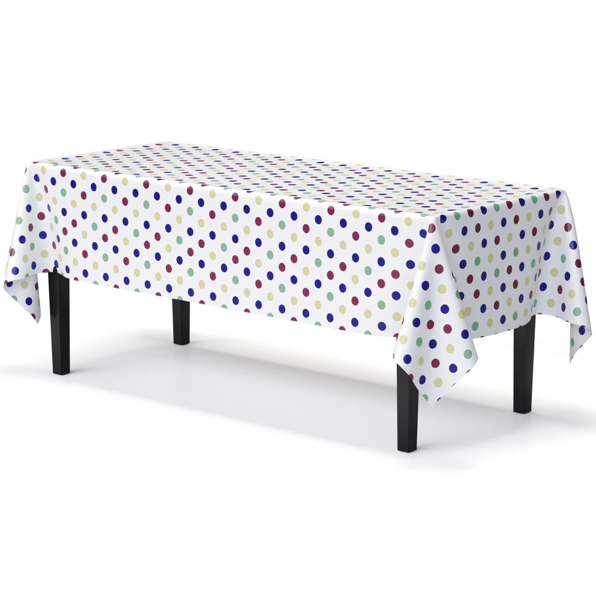 Multi Colored Polka Dot Table Cover | 12 Pack