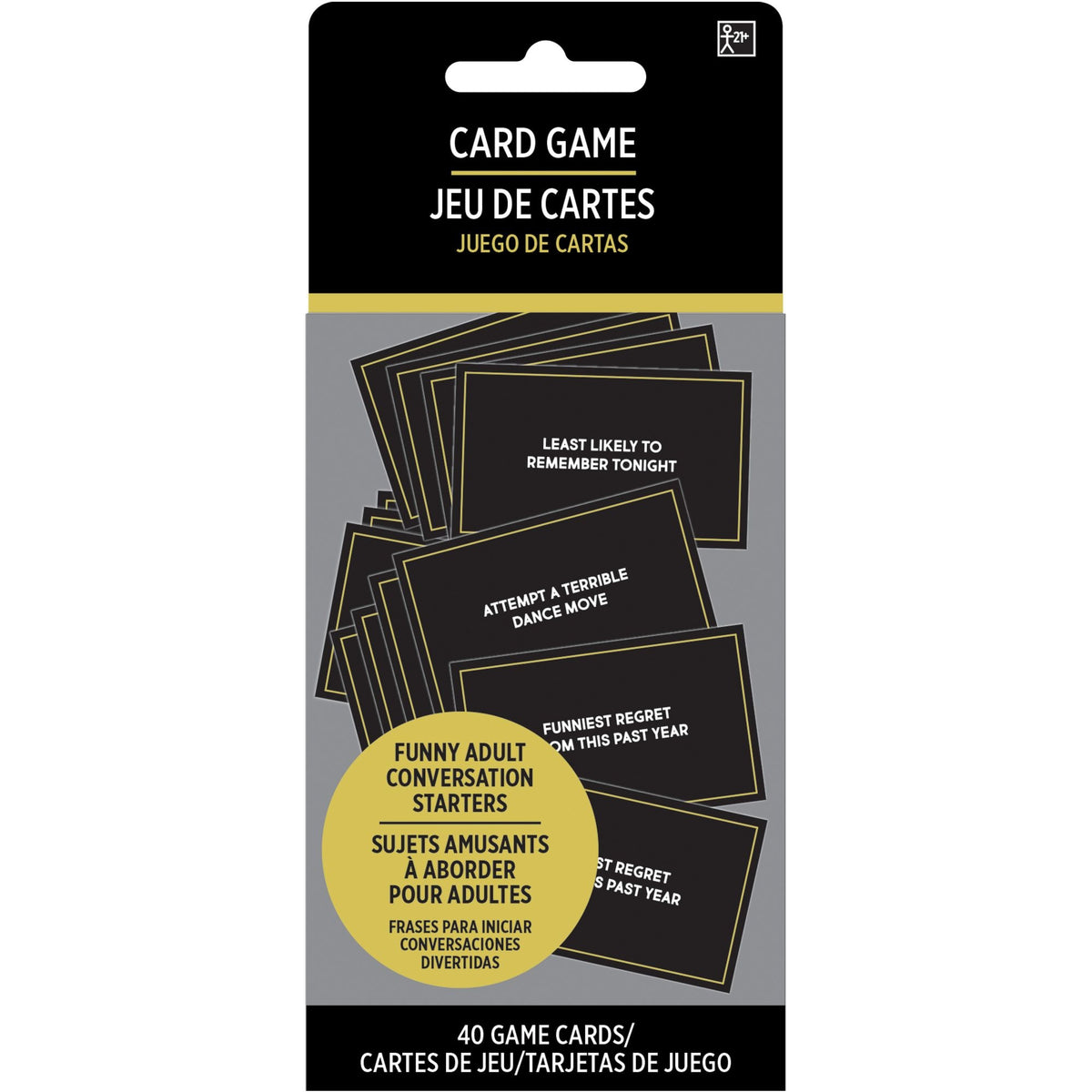 Starlight New Year's Eve Card Game, 3 inch x 5 inch, 40-Card Deck - Pack of 2