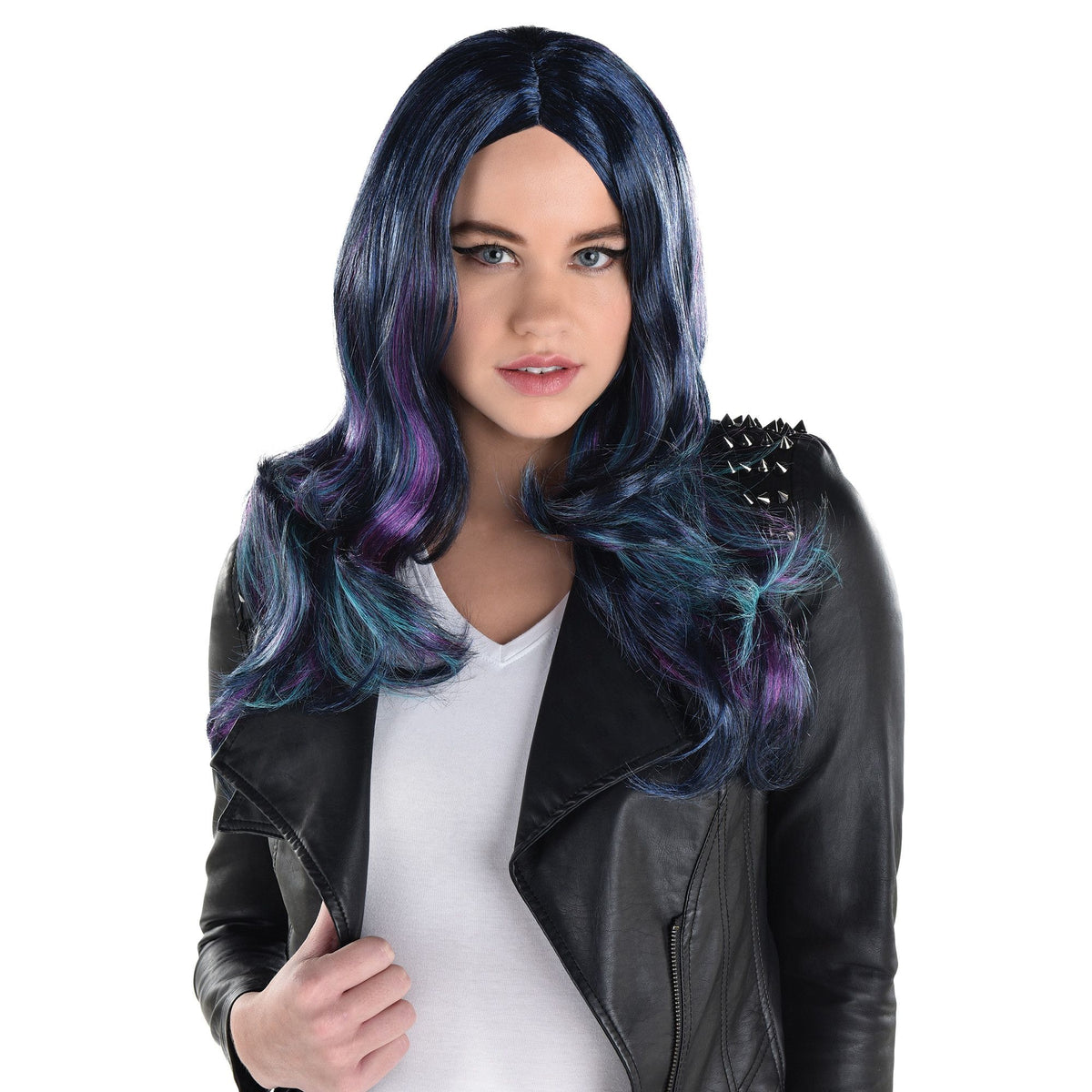 Oil Slick Wavy Wig, Blue/Purple, One Size - Case of 12