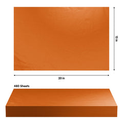 15 In. x 20 In. Orange Tissue Paper | 480 Sheets