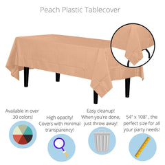 Peach Table Cover | 12 Pack