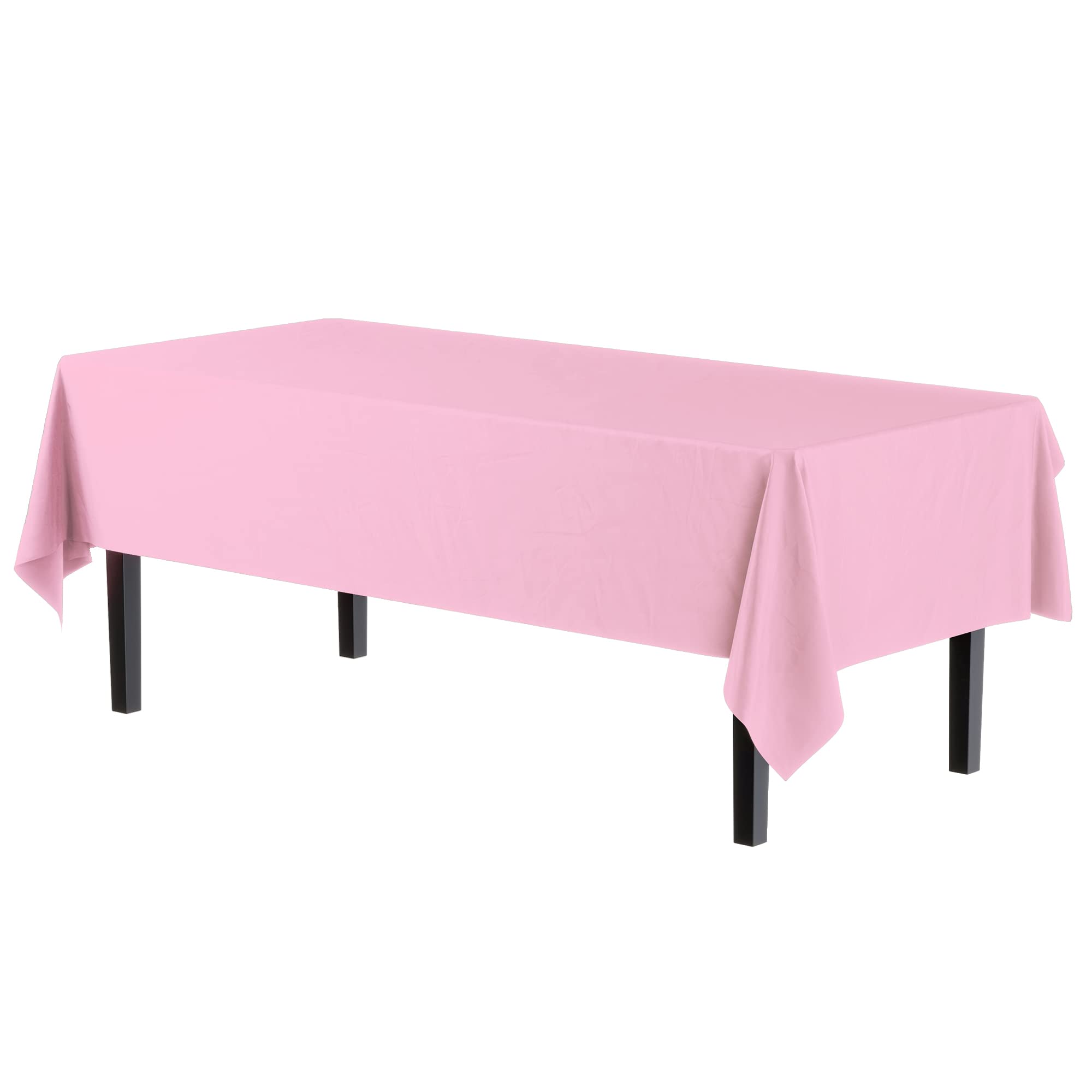 Pink Plastic Table Covers | 48 Count