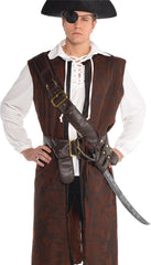 Pirate Bandolier Leather Belt, Brown, One Size, Wearable Costume Accessory - Pack of 3