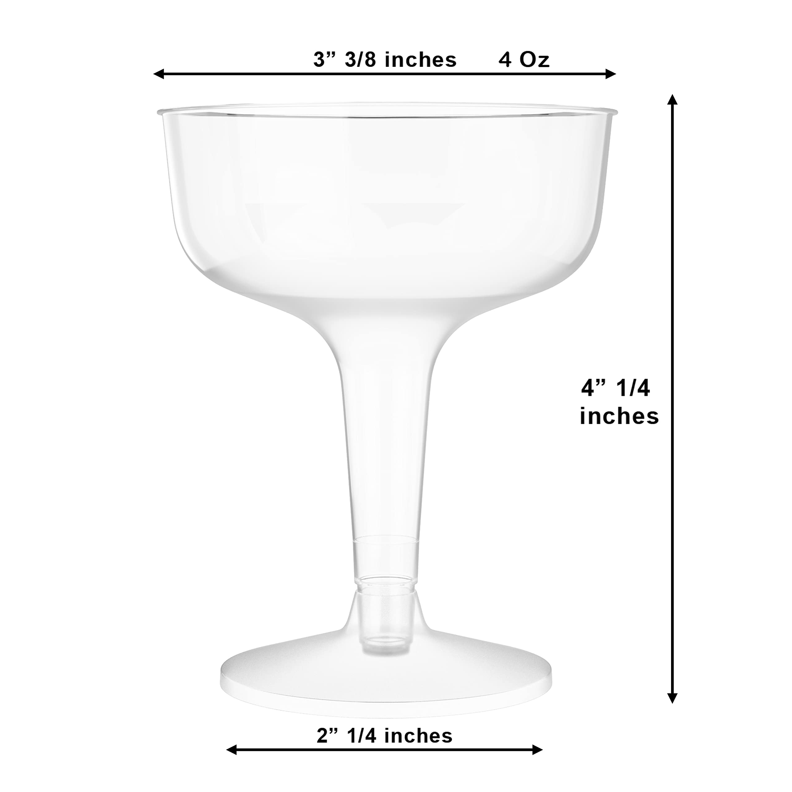 Plastic Cocktail Glasses | 48 Count