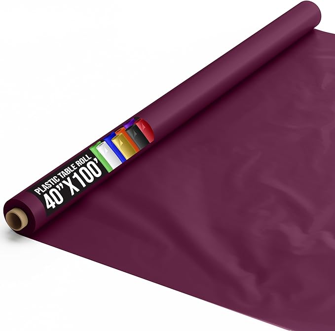 40 In. x 100 Ft. Plum Table Roll