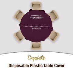 Round Plum Table Cover | 6 Pack