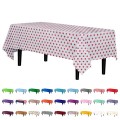 Red Polka Dot Table Cover | 12 Pack