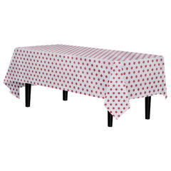 Red Polka Dot Table Cover | 12 Pack