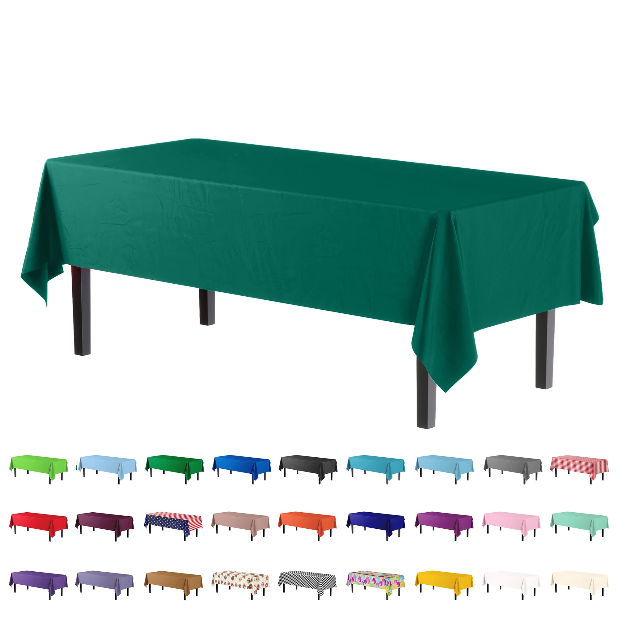 Premium Dark Green Table Cover | 6 Pack