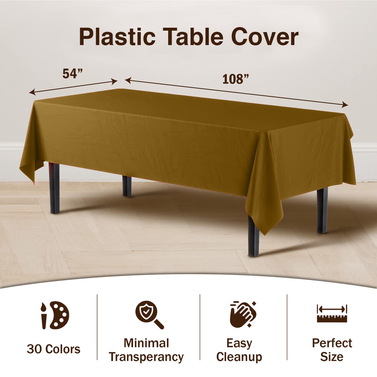 Gold Table Cover | 6 Pack