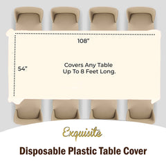 Premium Ivory Table Cover | 6 Pack