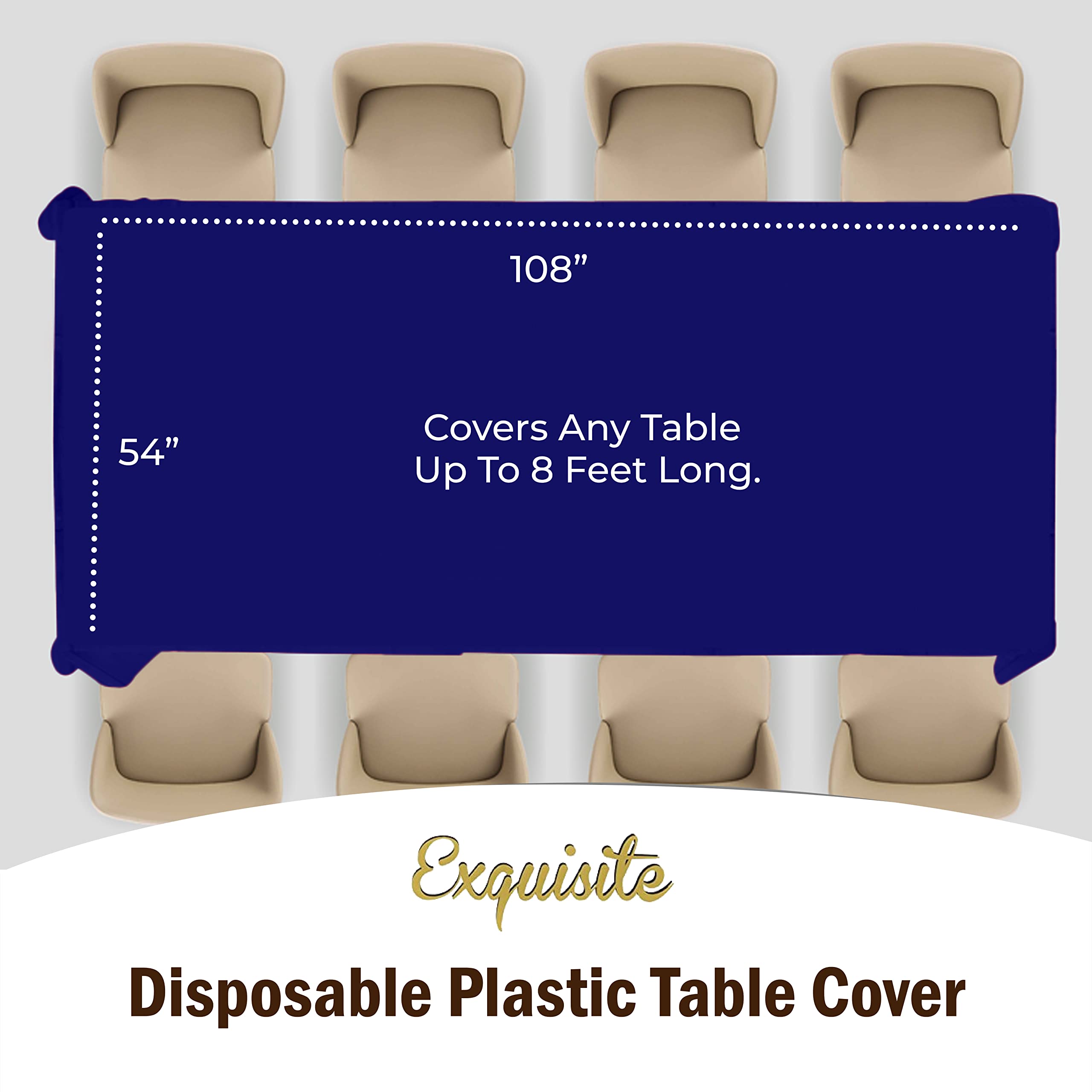 Premium Navy Blue Table Cover | 12 Pack