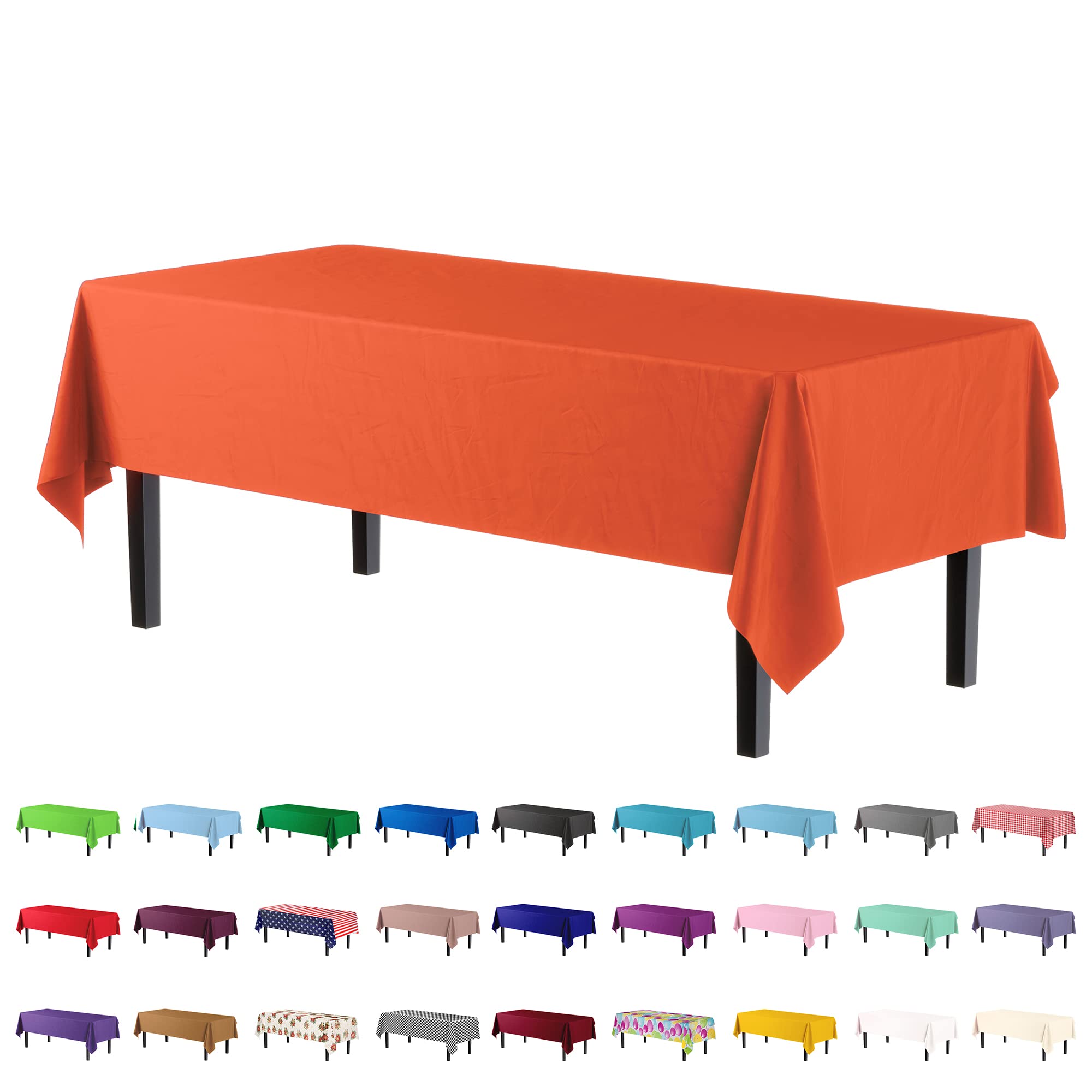 Premium Orange Table Cover | 6 Pack