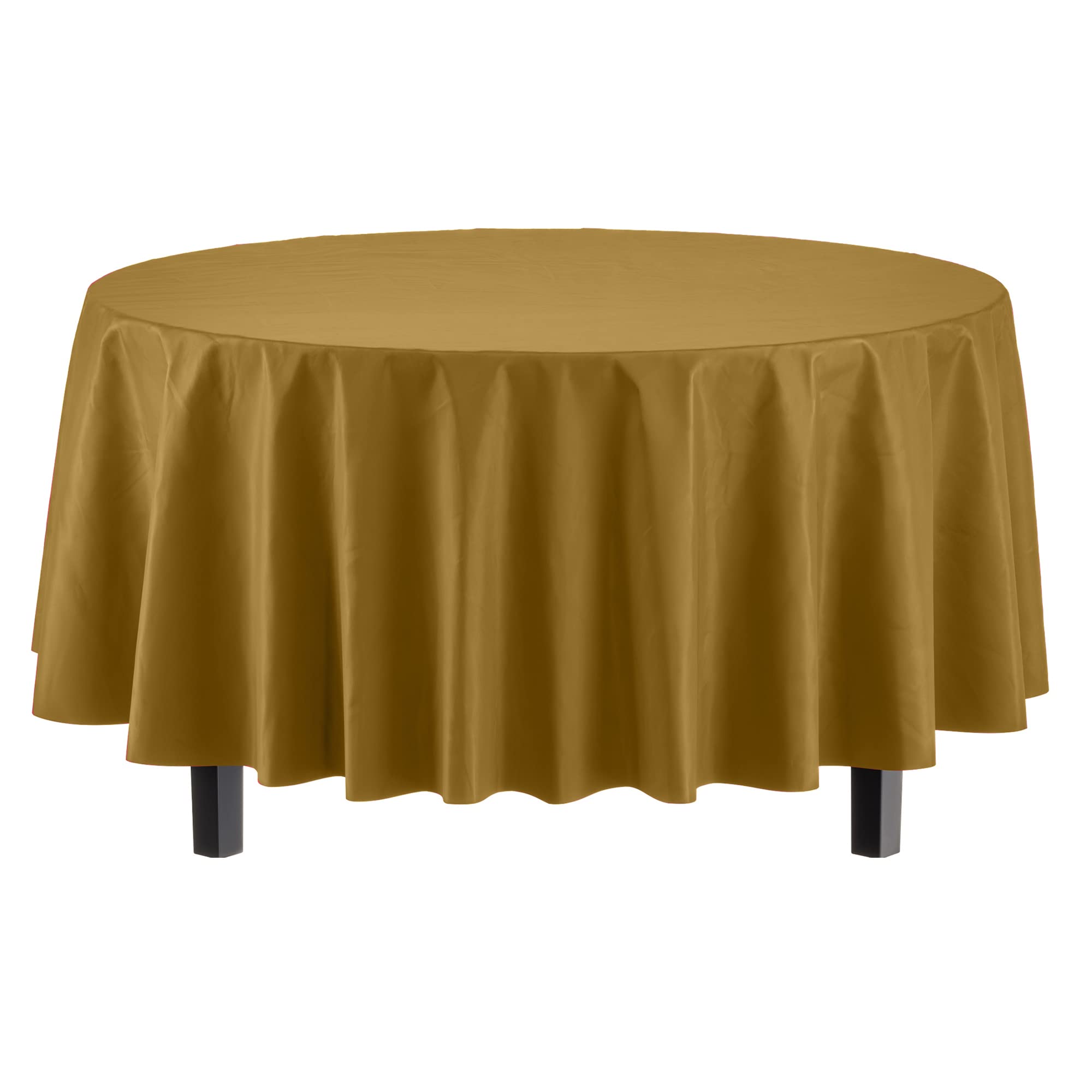 Premium Round Gold Table Cover | 6 Pack