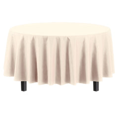 Premium Round Ivory Table Cover | 12 Pack