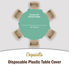 Premium Round Mint Table Cover | 6 Pack