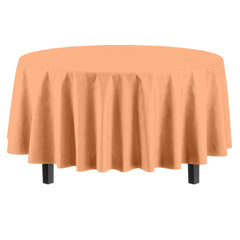 Premium Round Peach Table Cover | 6 Pack