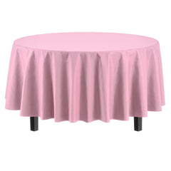 Premium Round Pink Table Cover | 6 Pack