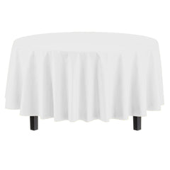 Premium Round White Table Cover | 6 Pack