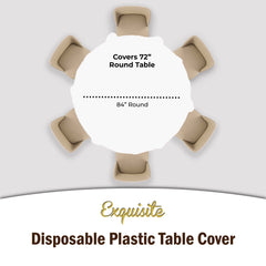 Premium Round White Table Cover | 12 Pack