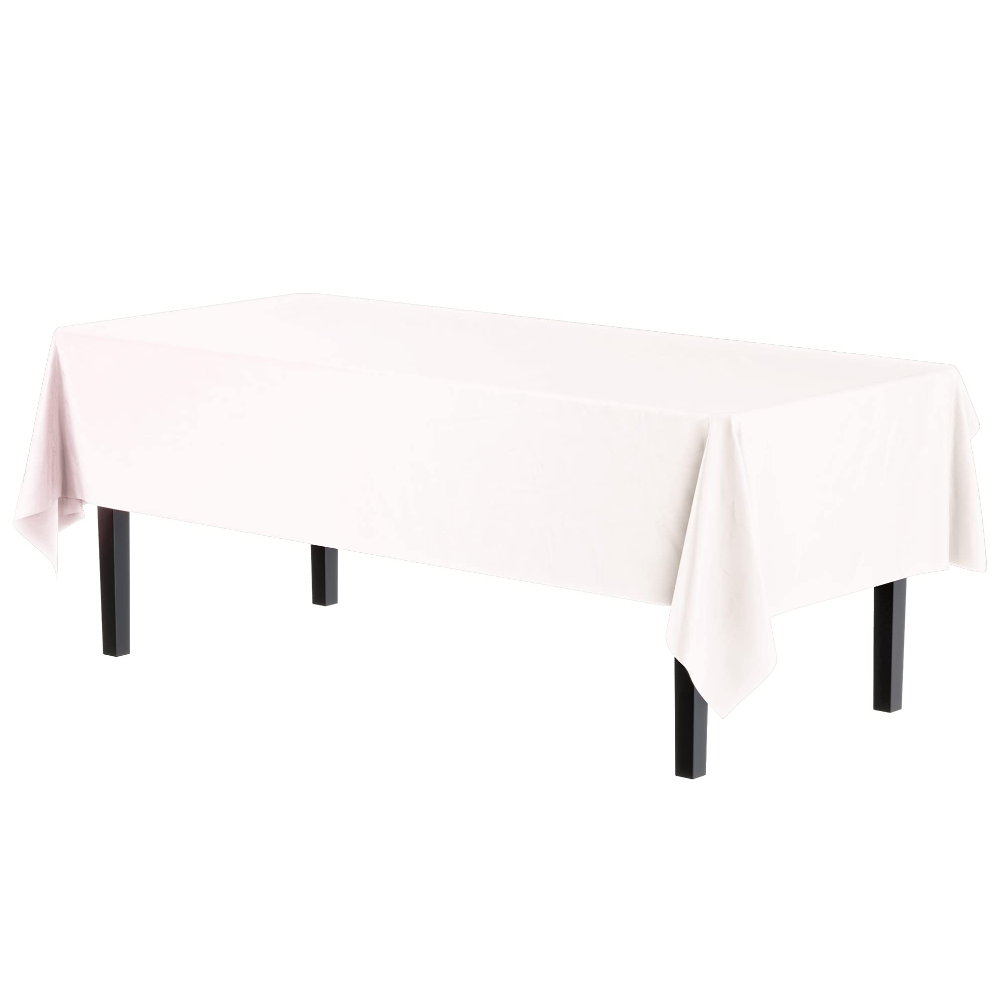 White Plastic Table Covers | 48 Count