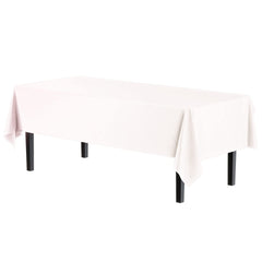 Premium White Plastic Table Covers | 96 Count