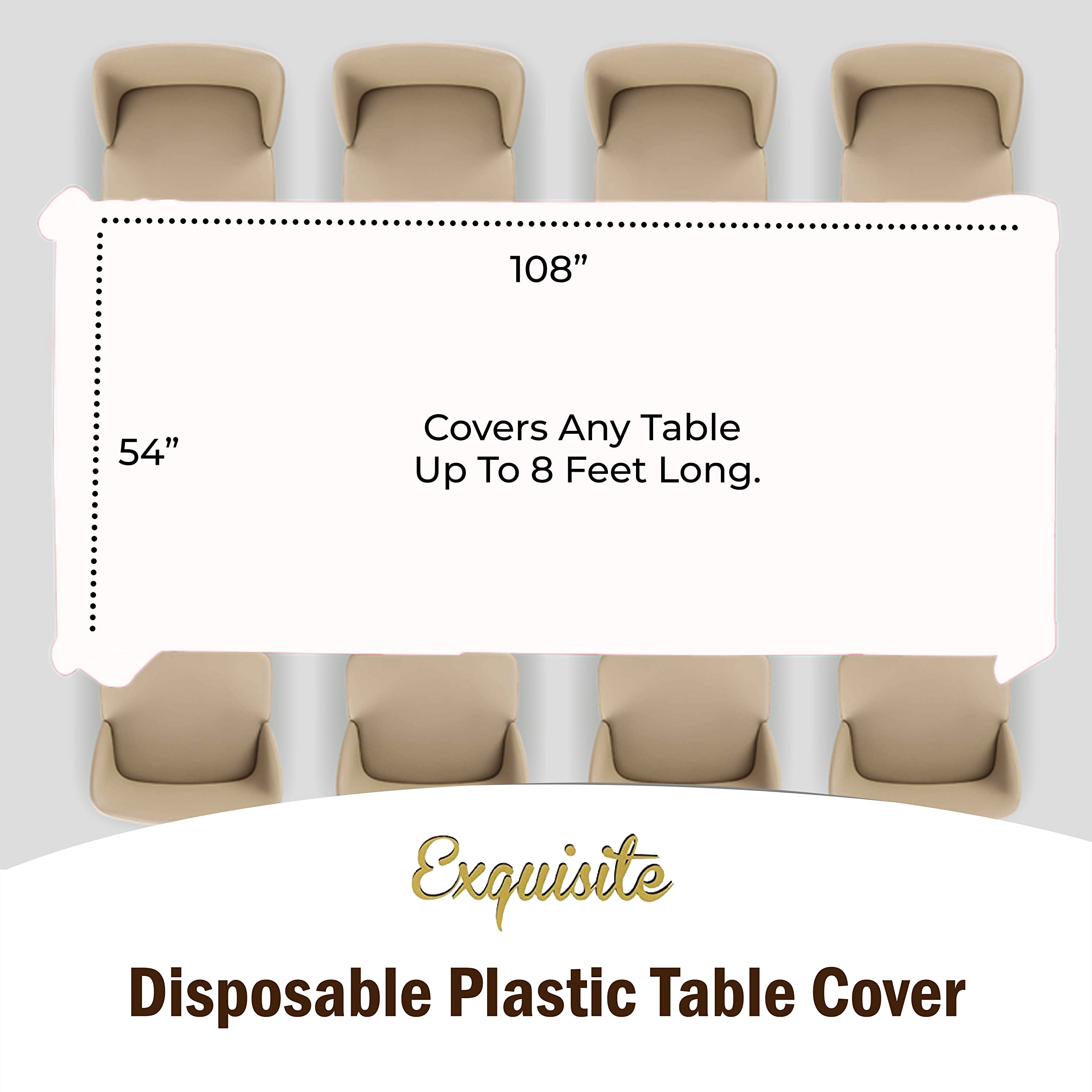 White Plastic Table Covers | 48 Count