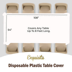 White Plastic Table Cover | 12 Pack