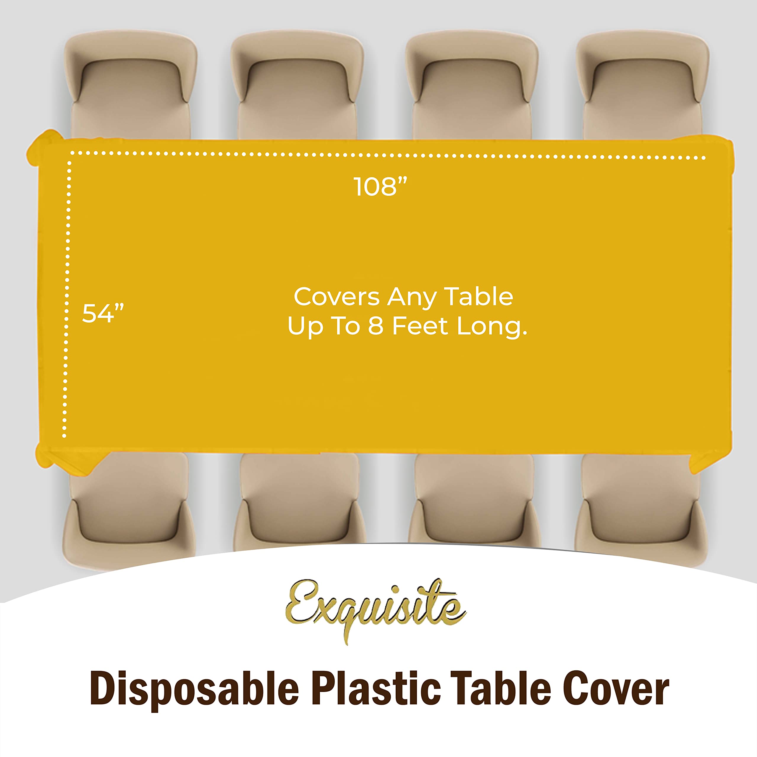 Premium Yellow Table Cover | 12 Pack