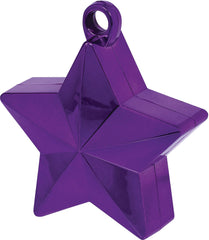 Star Shaped Balloon Weight, Purple, 4.5 inch - Pack of 6