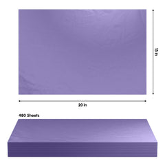 15 In. x 20 In. Purple Tissue Paper | 480 Sheets