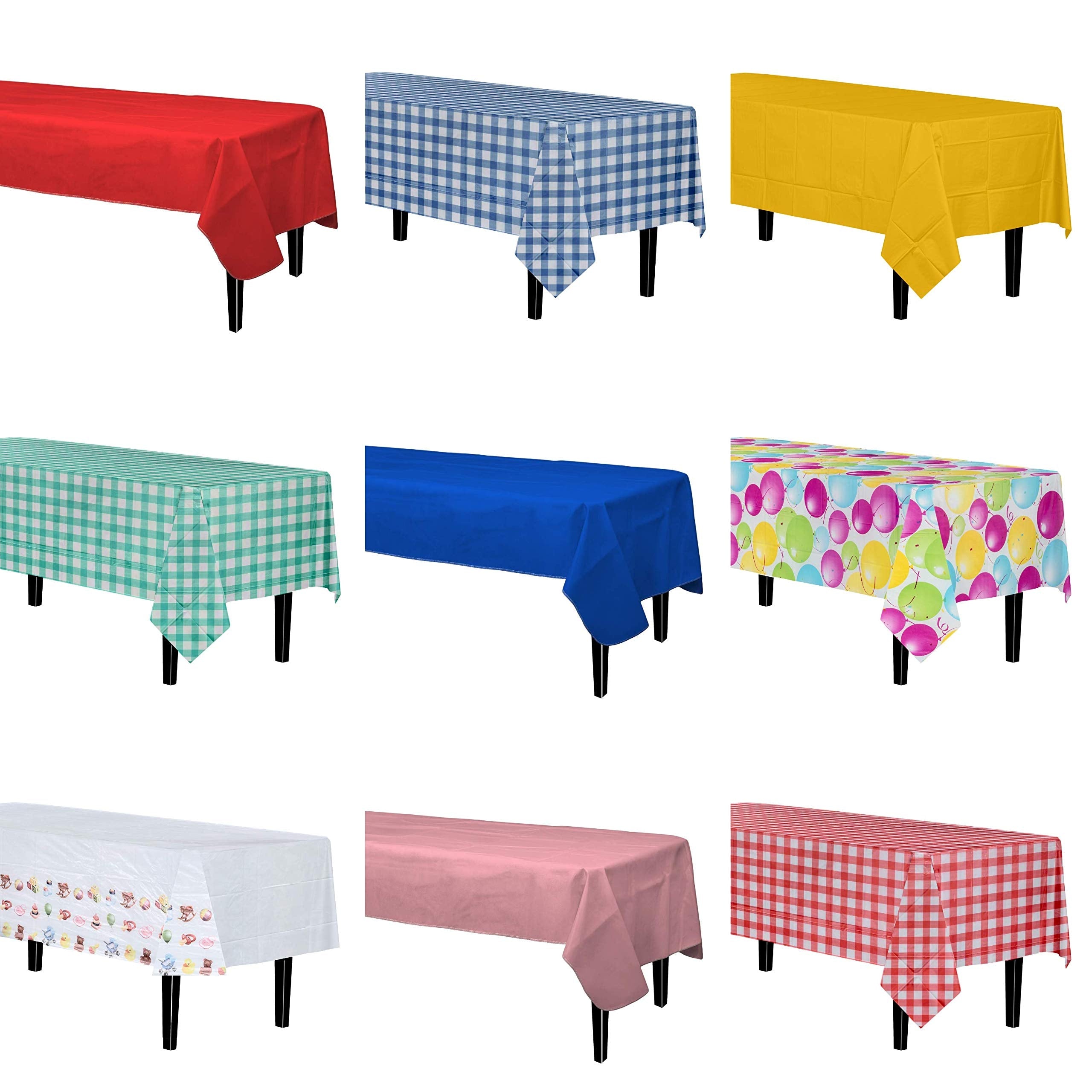 Red Gingham Table Cover | 6 Pack