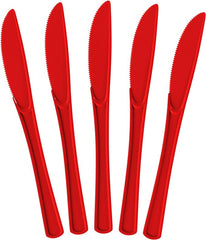 Heavy Duty Red Plastic Knives | 100 Count